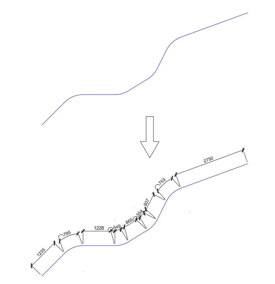 Polylinien segmentweise bemassen